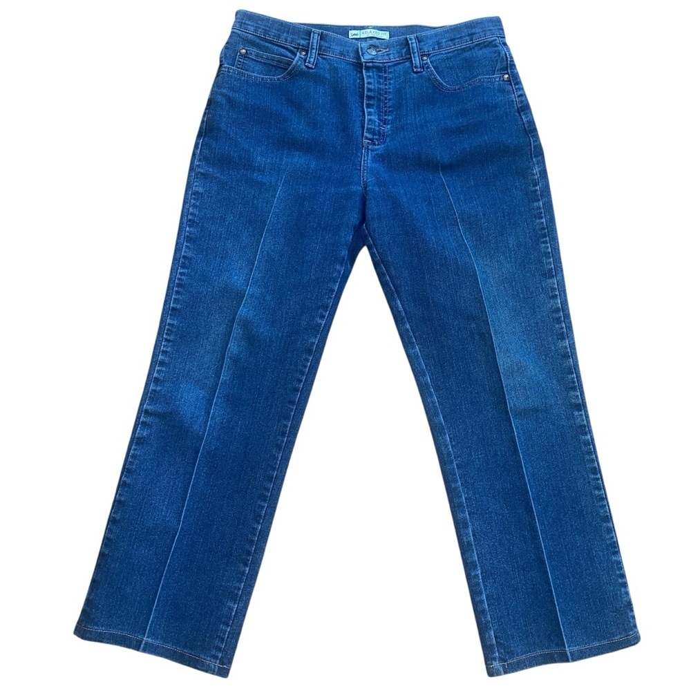 Lee Relaxed Fit Blue Denim Jeans 10 Petite